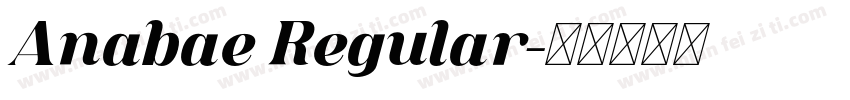Anabae Regular字体转换